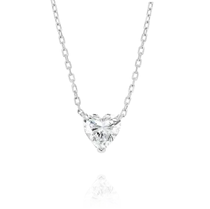 0.5ct Heart Diamond Pendant White Gold