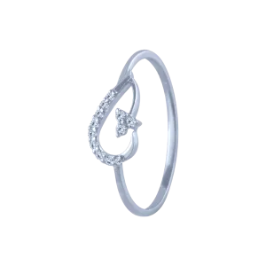 14k (585) White Gold And Diamond Ring For Women