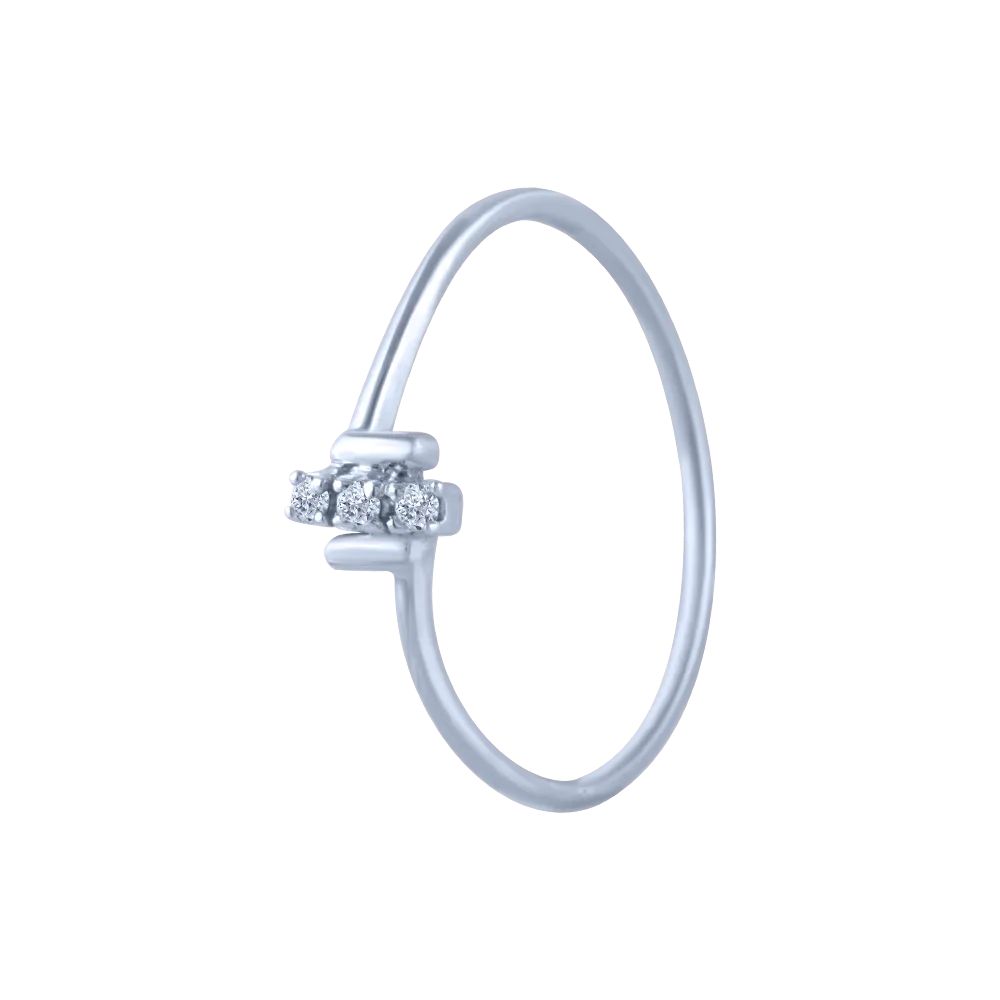 14k (585) White Gold And Diamond Ring For Women