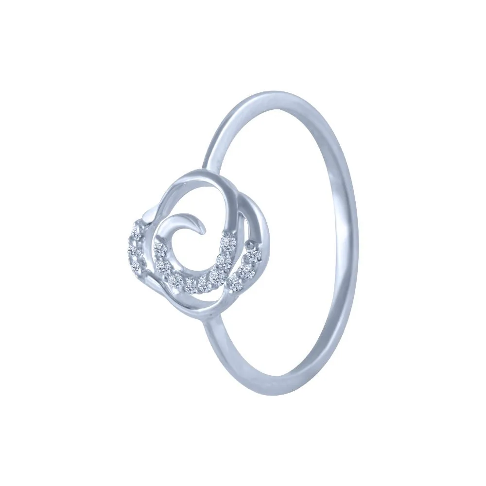 14k (585) White Gold And Diamond Ring For Women