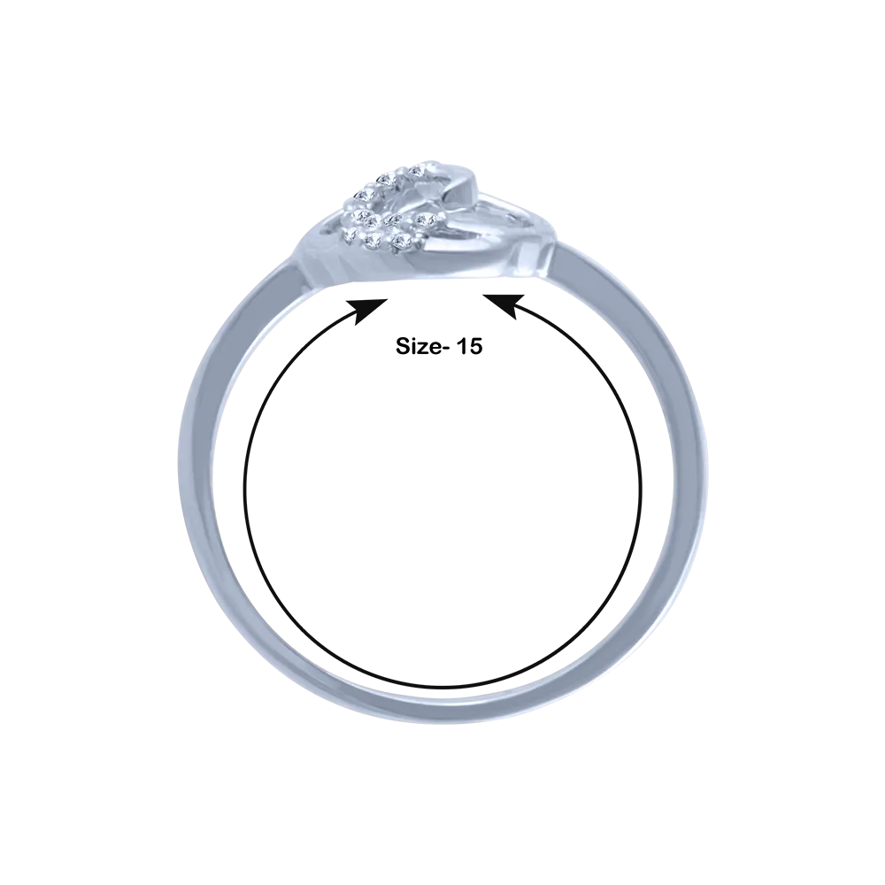 14k (585) White Gold And Diamond Ring For Women