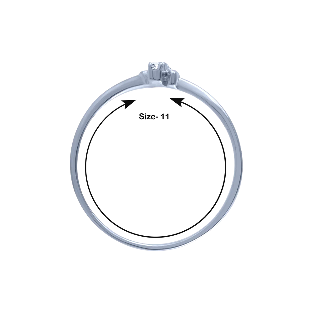 14k (585) White Gold And Diamond Ring For Women