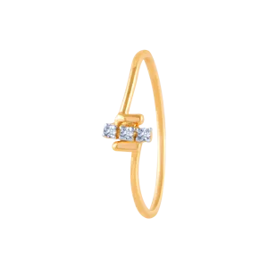 14k (585) Yellow Gold And Diamond Ring For Women