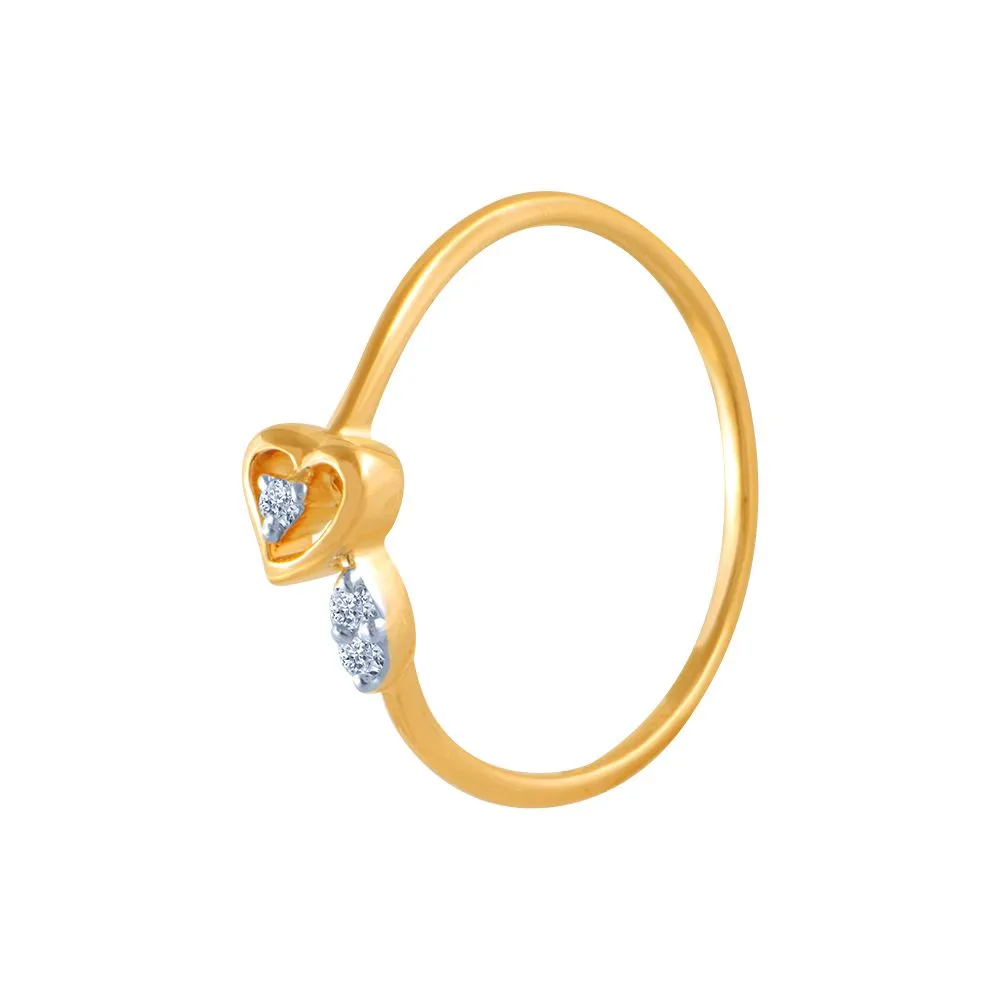 14k (585) Yellow Gold And Diamond Ring For Women