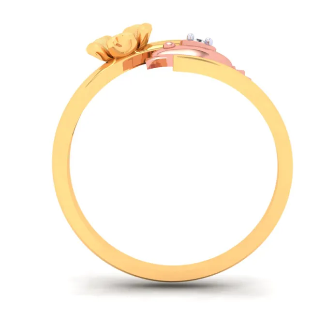 14k Beautiful Gold Ring With A Yellow Gold Bird From Amazea Collection