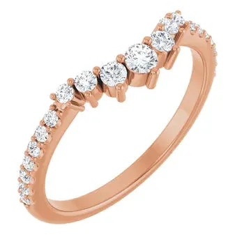 14k Gold 1/3 CTW Natural Diamond Contour Band