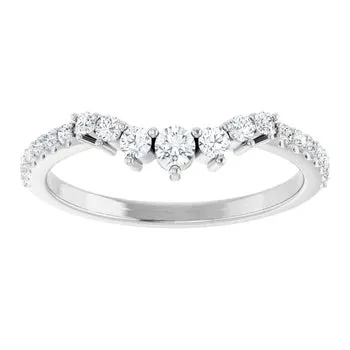 14k Gold 1/3 CTW Natural Diamond Contour Band
