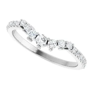 14k Gold 1/3 CTW Natural Diamond Contour Band