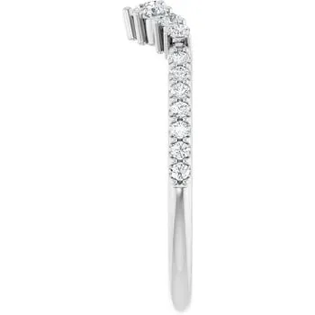 14k Gold 1/3 CTW Natural Diamond Contour Band