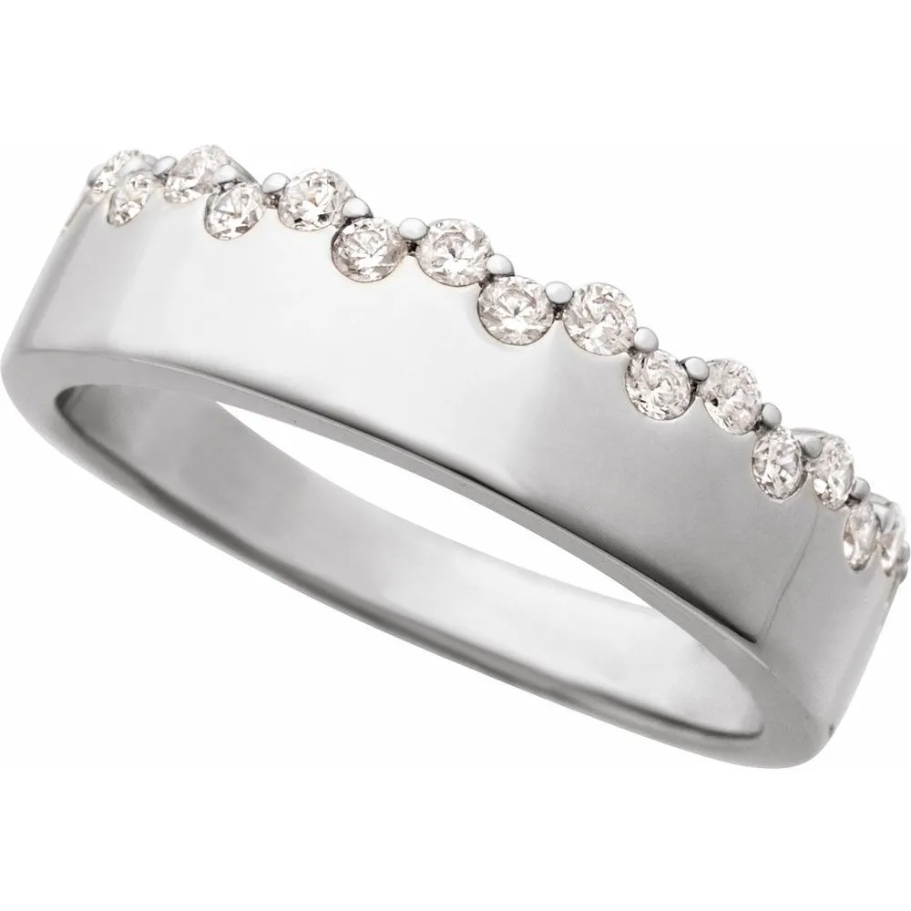 14K Gold 1/3 CTW Natural Diamond Tapered Ring