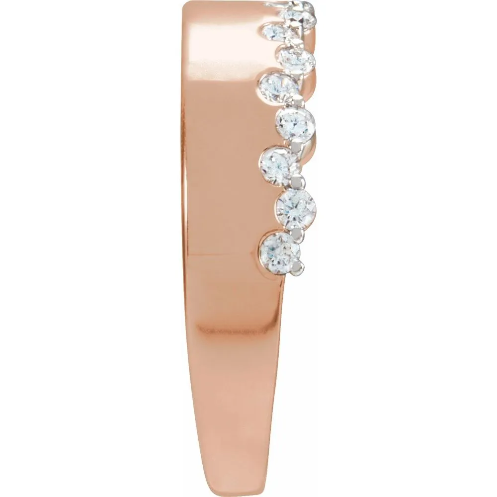 14K Gold 1/3 CTW Natural Diamond Tapered Ring