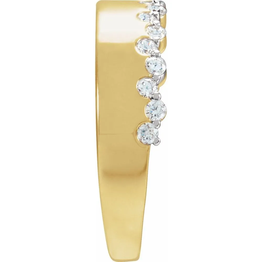 14K Gold 1/3 CTW Natural Diamond Tapered Ring