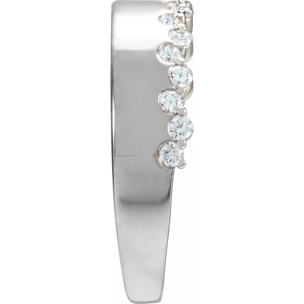 14K Gold 1/3 CTW Natural Diamond Tapered Ring