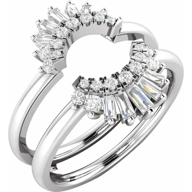 14k Gold Art Deco Style 1/2 CTW Natural Diamond Wedding Band