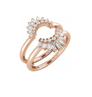 14k Gold Art Deco Style 1/2 CTW Natural Diamond Wedding Band
