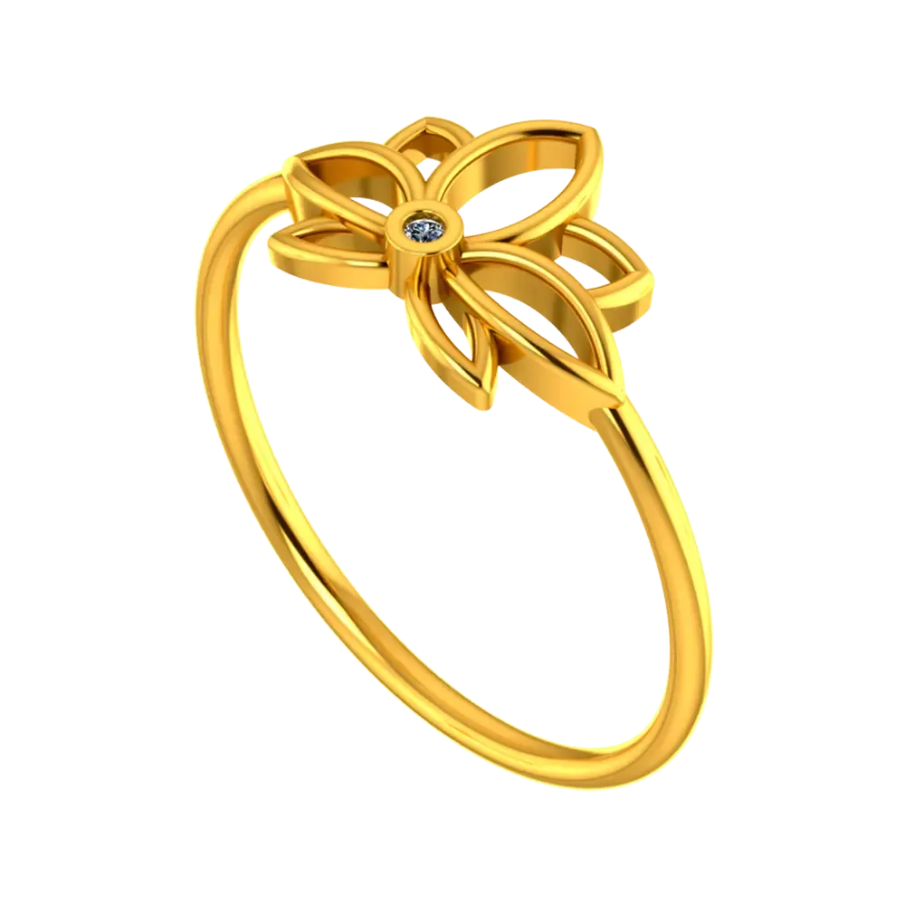 14k Gold Ring With A Beautiful Floral Pattern