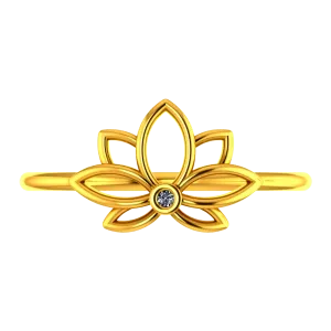 14k Gold Ring With A Beautiful Floral Pattern
