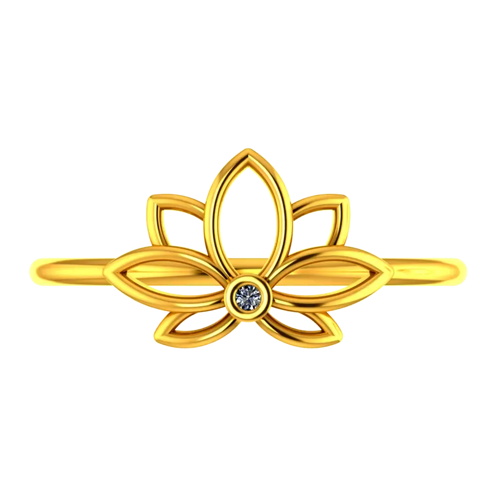 14k Gold Ring With A Beautiful Floral Pattern
