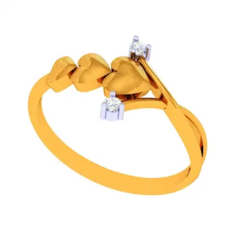 14k Heart Motif Gold Ring