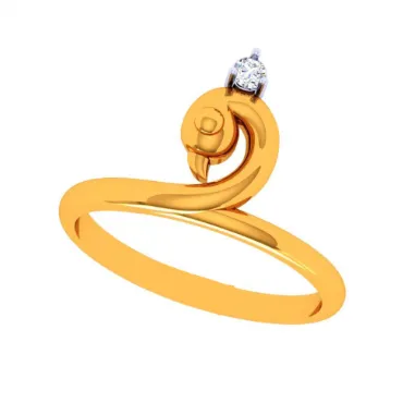 14k Lovable Swan Gold Ring