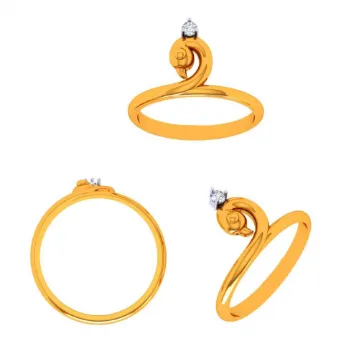 14k Lovable Swan Gold Ring