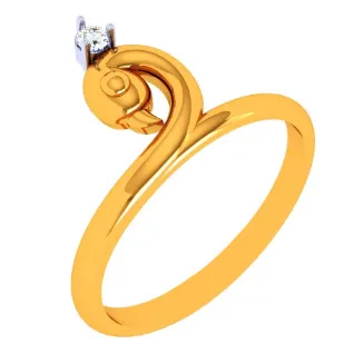 14k Lovable Swan Gold Ring
