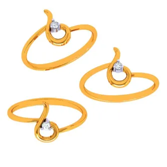 14k Modern Droplet Gold Ring
