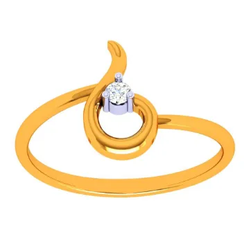 14k Modern Droplet Gold Ring
