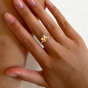 14k Uniquely Designed Gold Ring From The Amazea Collection