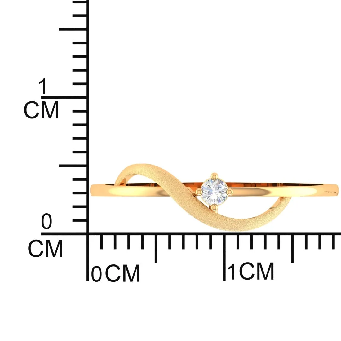 14K Yellow Gold Elegant Women's Diamond Ring - Timeless Sophistication