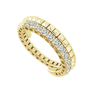 14K Yellow Gold Flexie Diamond Ring