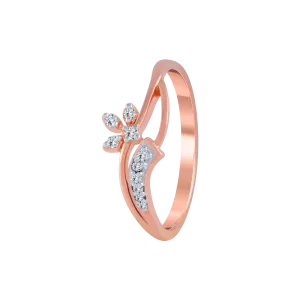 14KT (585) Rose Gold And Diamond Ring For Women