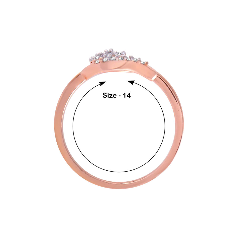 14KT (585) Rose Gold And Diamond Ring For Women