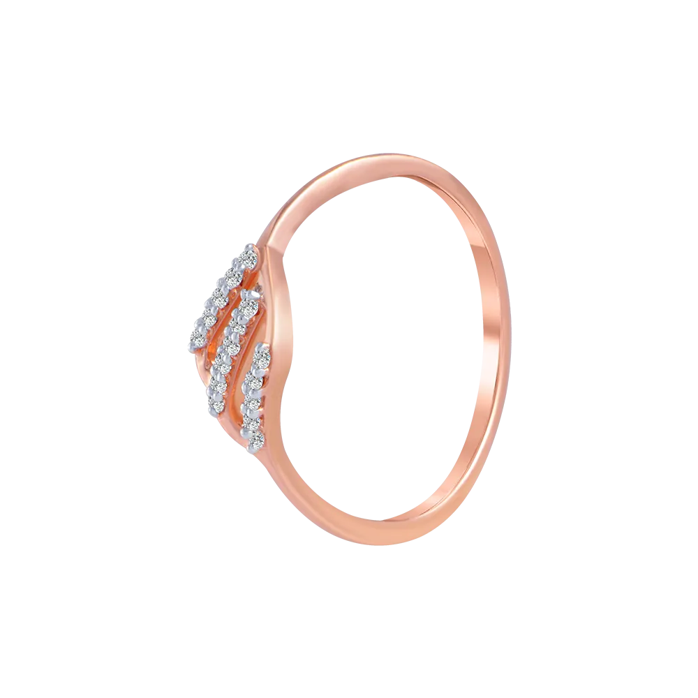 14KT (585) Rose Gold And Diamond Ring For Women