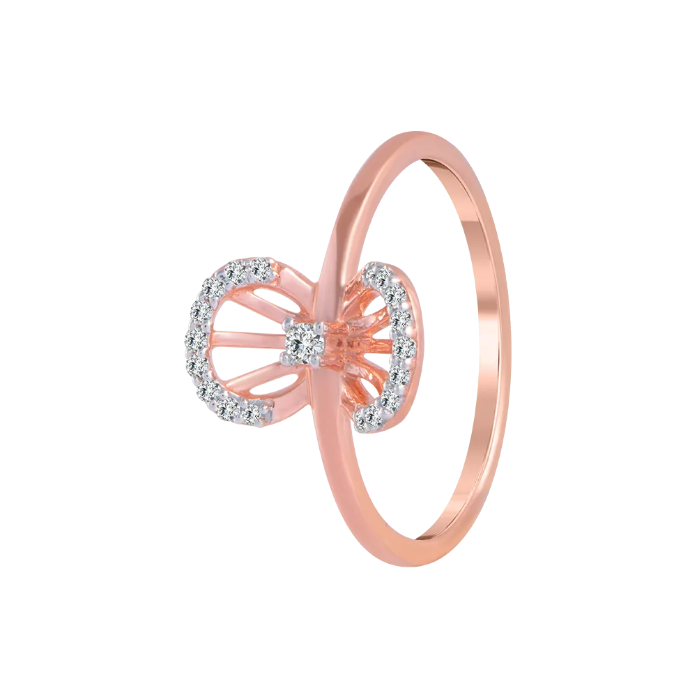 14KT (585) Rose Gold And Diamond Ring For Women