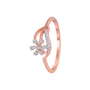 14KT (585) Rose Gold And Diamond Ring For Women