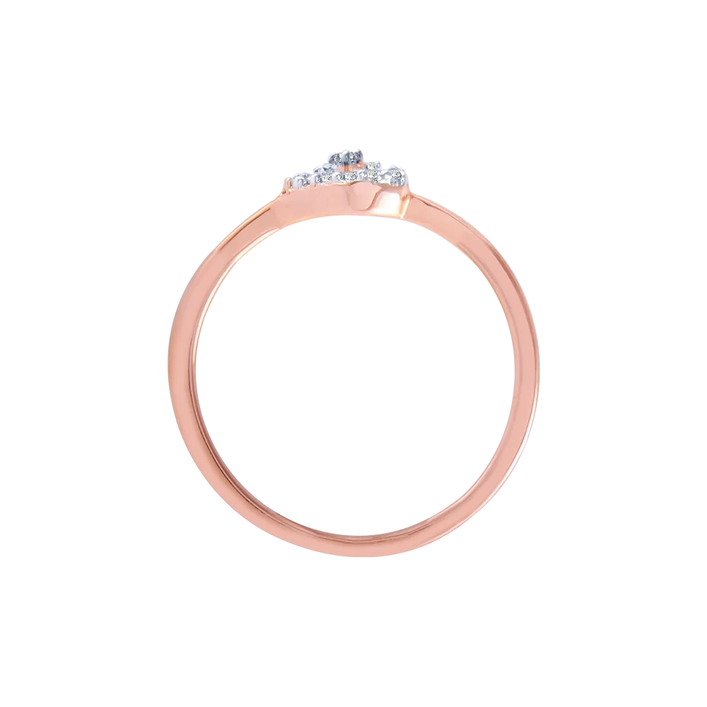 14KT (585) Rose Gold And Diamond Ring For Women