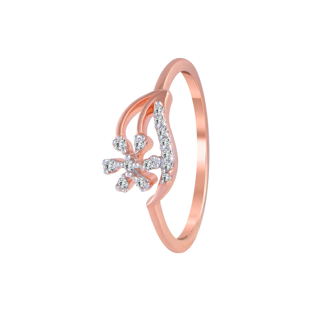 14KT (585) Rose Gold And Diamond Ring For Women