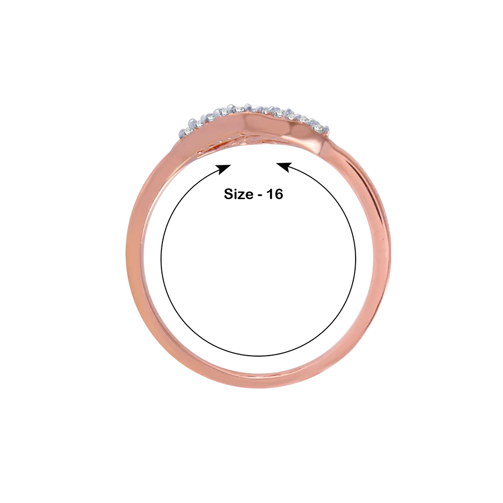 14KT (585) Rose Gold And Diamond Ring For Women