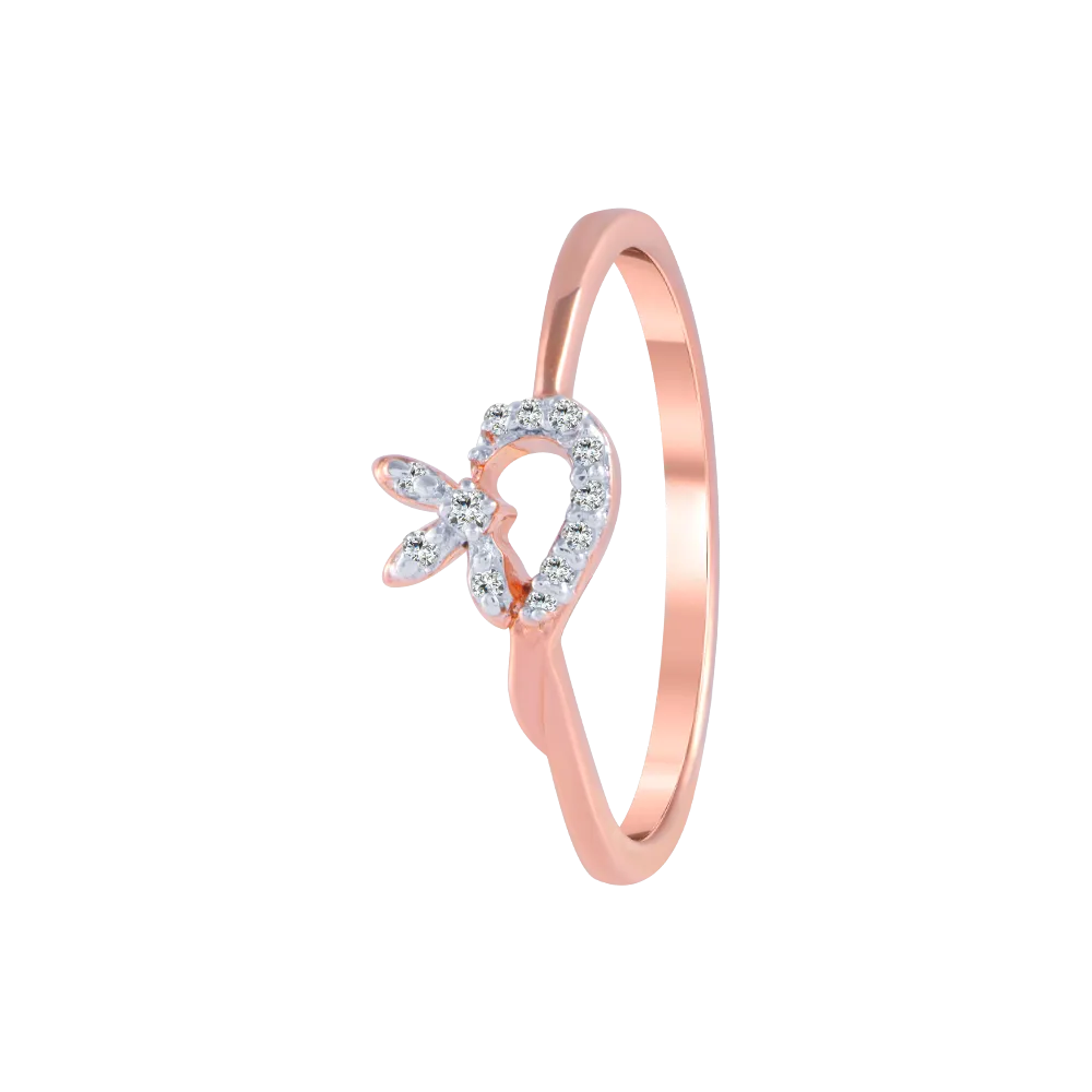 14KT (585) Rose Gold And Diamond Ring For Women