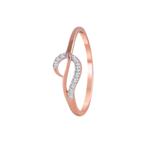 14KT (585) Rose Gold And Diamond Ring For Women
