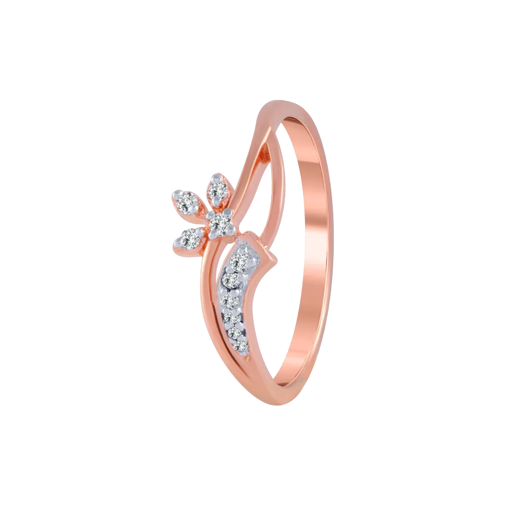 14KT (585) Rose Gold And Diamond Ring For Women