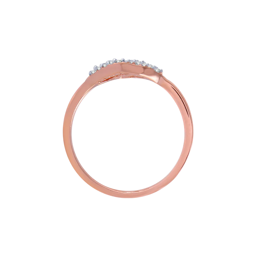 14KT (585) Rose Gold And Diamond Ring For Women