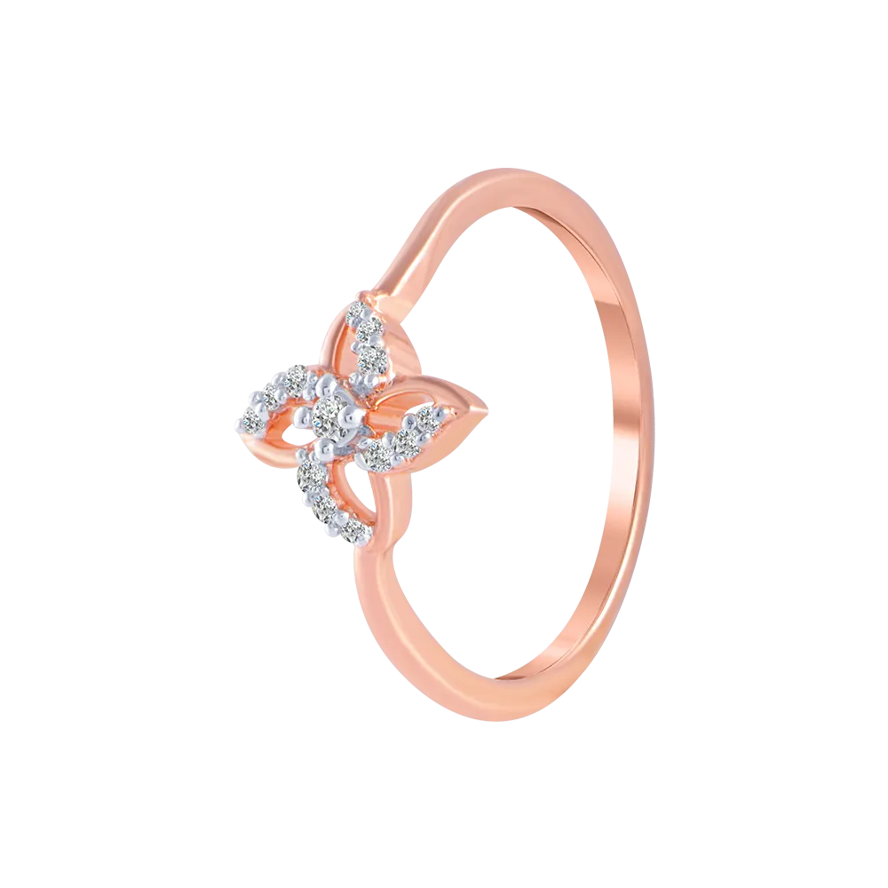 14KT (585) Rose Gold And Diamond Ring For Women