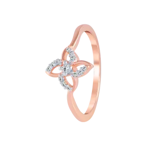 14KT (585) Rose Gold And Diamond Ring For Women