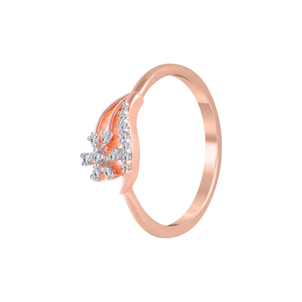 14KT (585) Rose Gold And Diamond Ring For Women