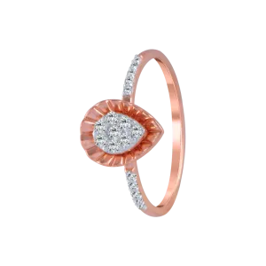 14KT (585) Rose Gold And Diamond Ring For Women