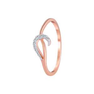 14KT (585) Rose Gold And Diamond Ring For Women