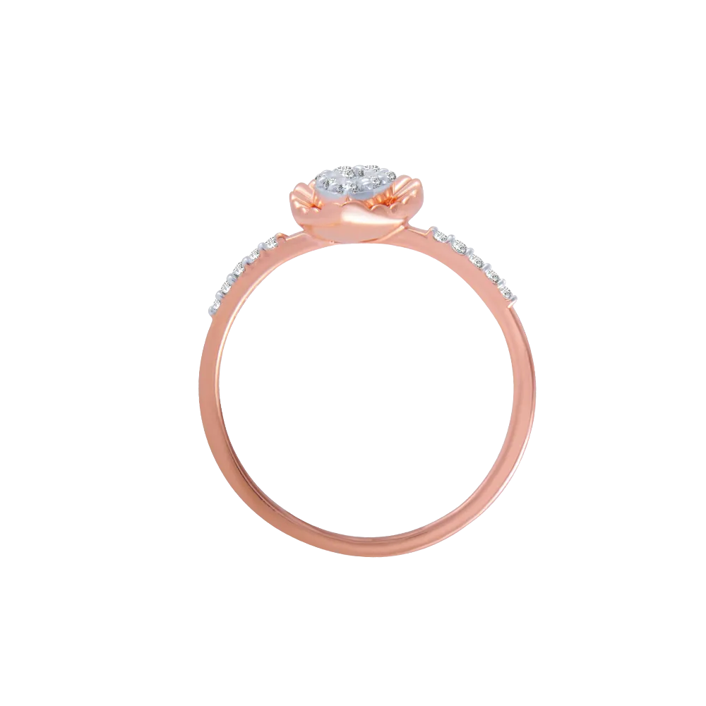 14KT (585) Rose Gold And Diamond Ring For Women