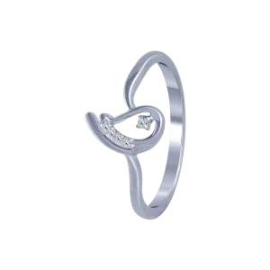 14KT (585) White Gold And Diamond Ring For Women